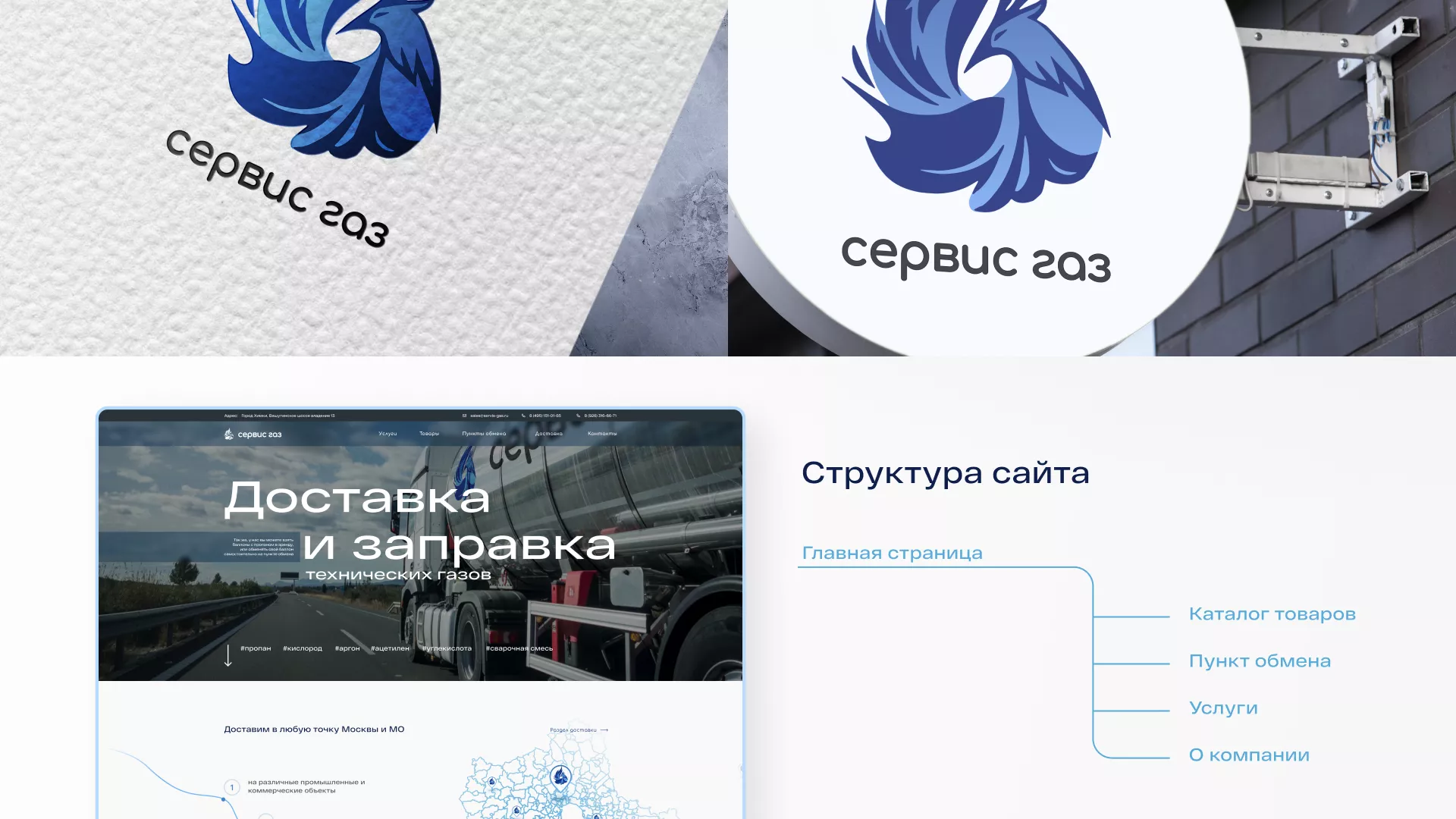 Создание сайта компании «Сервис газ» в Мглине
