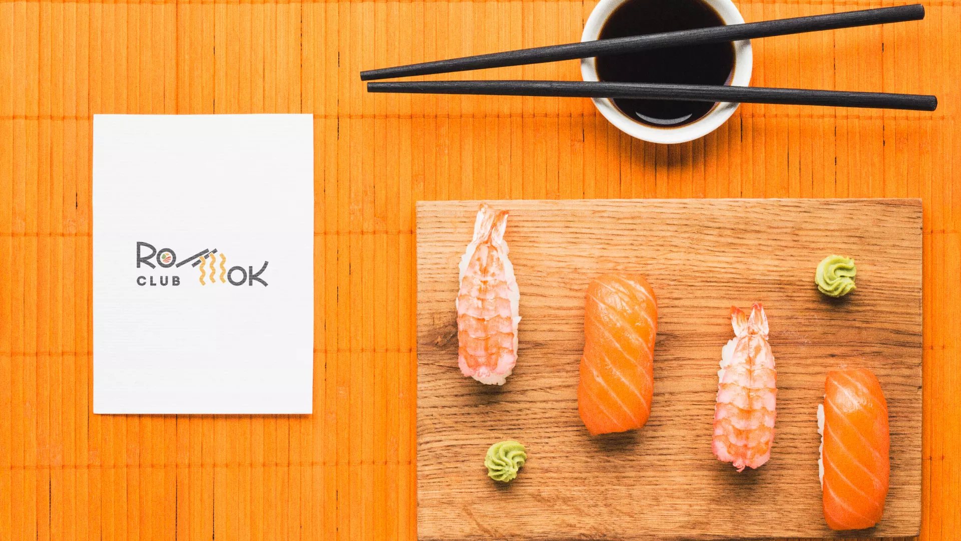 Создание логотипа суши-бара «Roll Wok Club» в Мглине